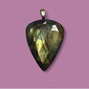 Labradorite Faceted Teardrop Pendant | Natural Gemstone | Crystal | Jewelry